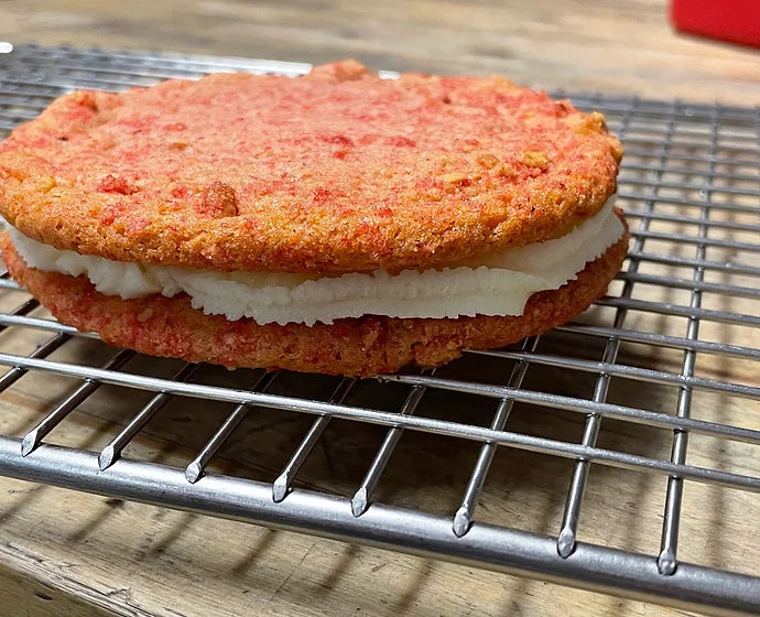 Strawberry Crunch Bar Cookie Sandwich