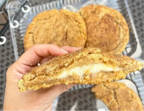 Cheese Cake Stuffed Elephant Ear Cookie